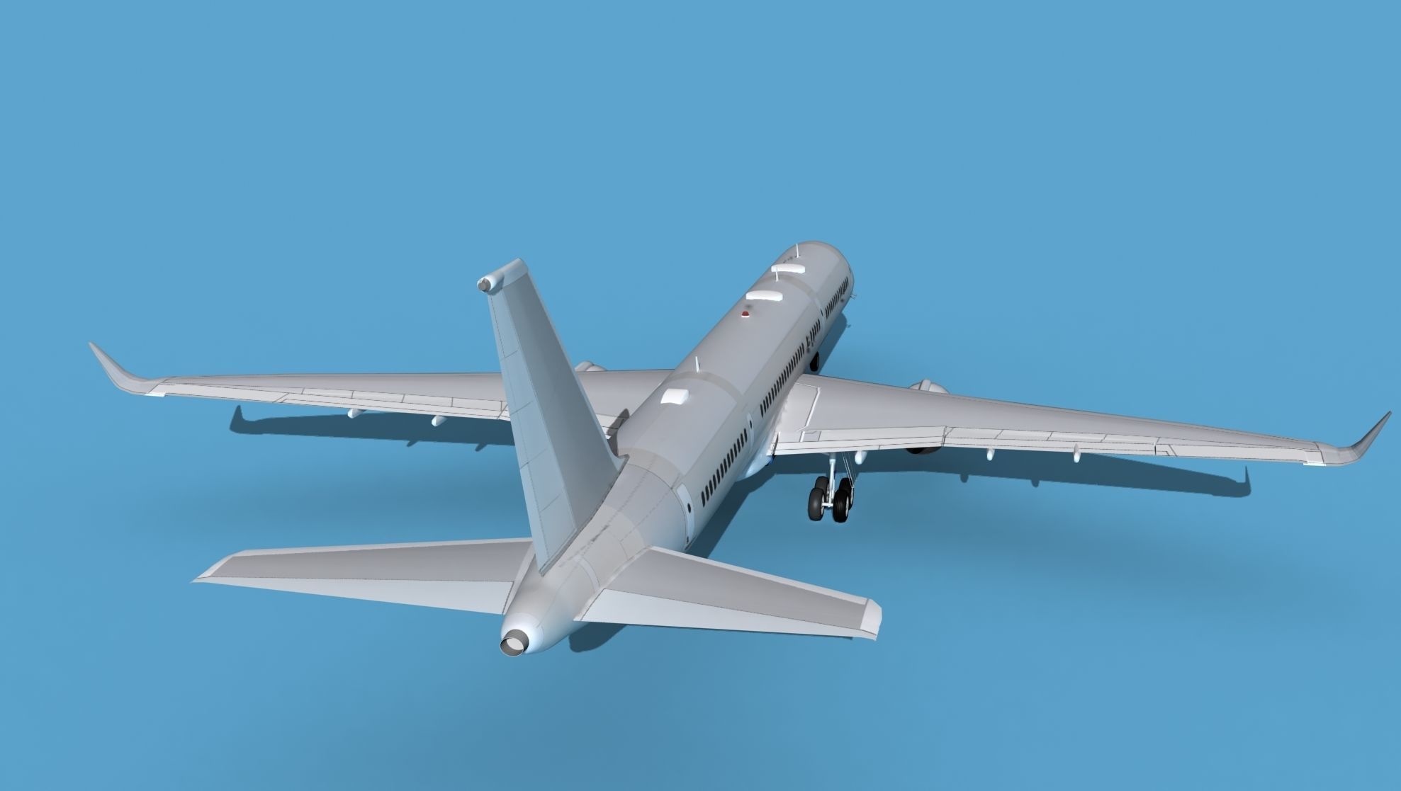 Boeing C-32B V00 Bare Metal 3D model_6