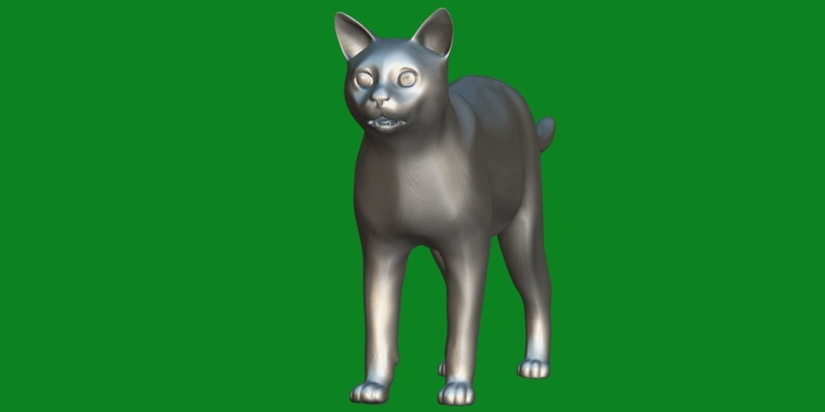 Khao Manee White Cat Low-poly 3D model_21