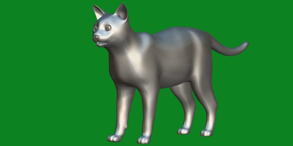 Khao Manee White Cat Low-poly 3D model_20