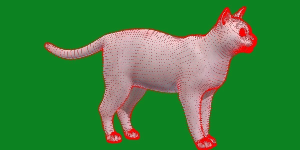 Khao Manee White Cat Low-poly 3D model_23