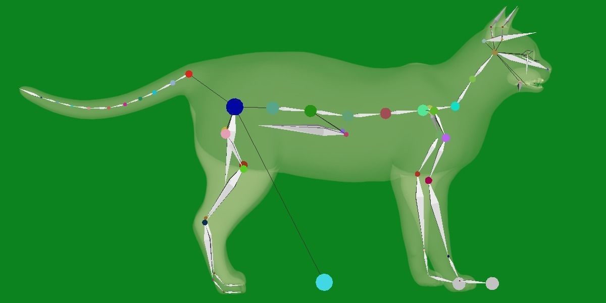 Khao Manee White Cat Low-poly 3D model_32