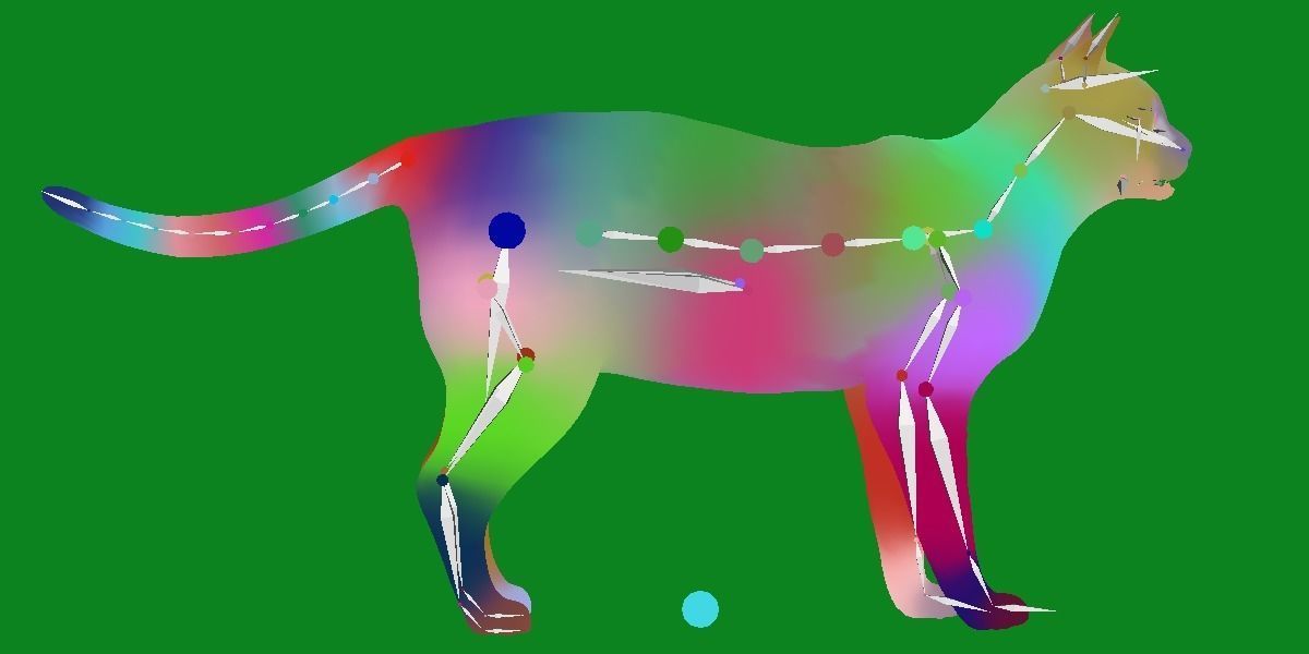 Khao Manee White Cat Low-poly 3D model_33