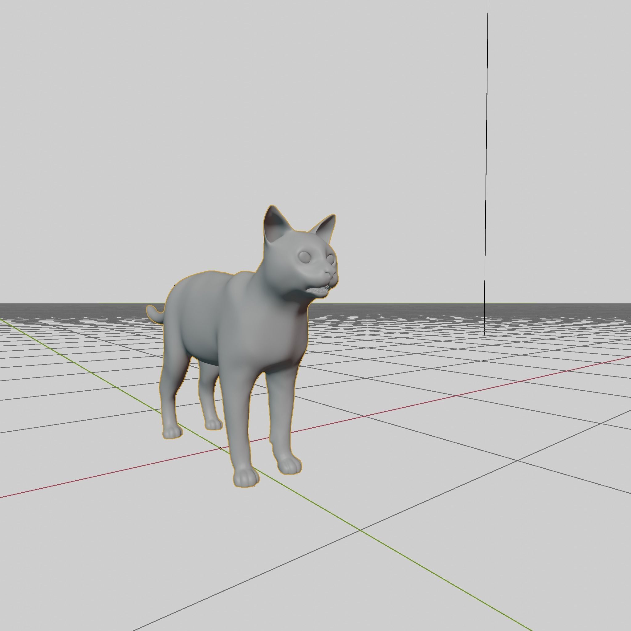 Khao Manee White Cat Low-poly 3D model_5
