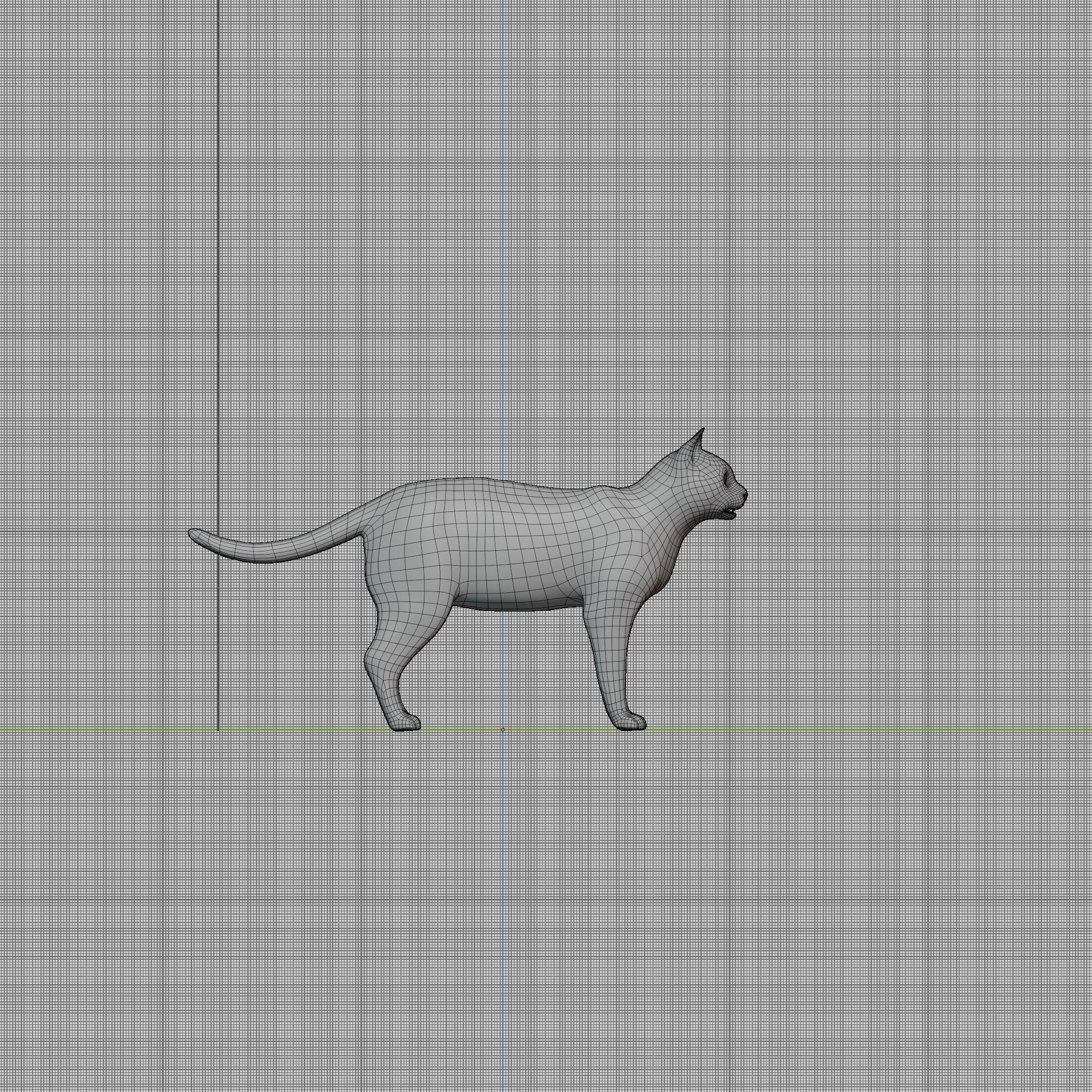 Khao Manee White Cat Low-poly 3D model_2
