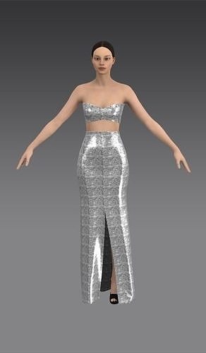 Two pieces  modern  Low-poly 3D model
