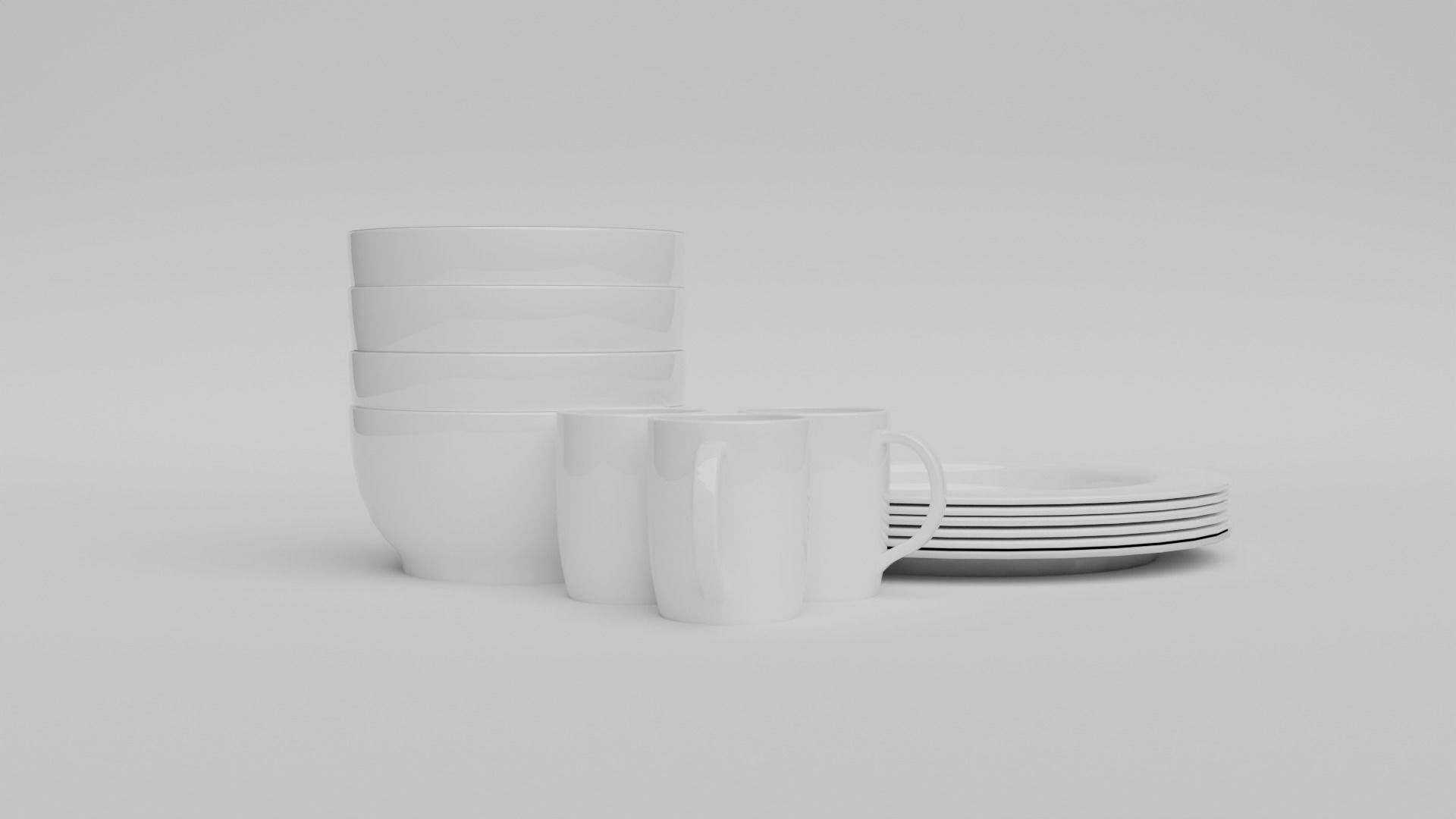 Dishes Free 3D model_1
