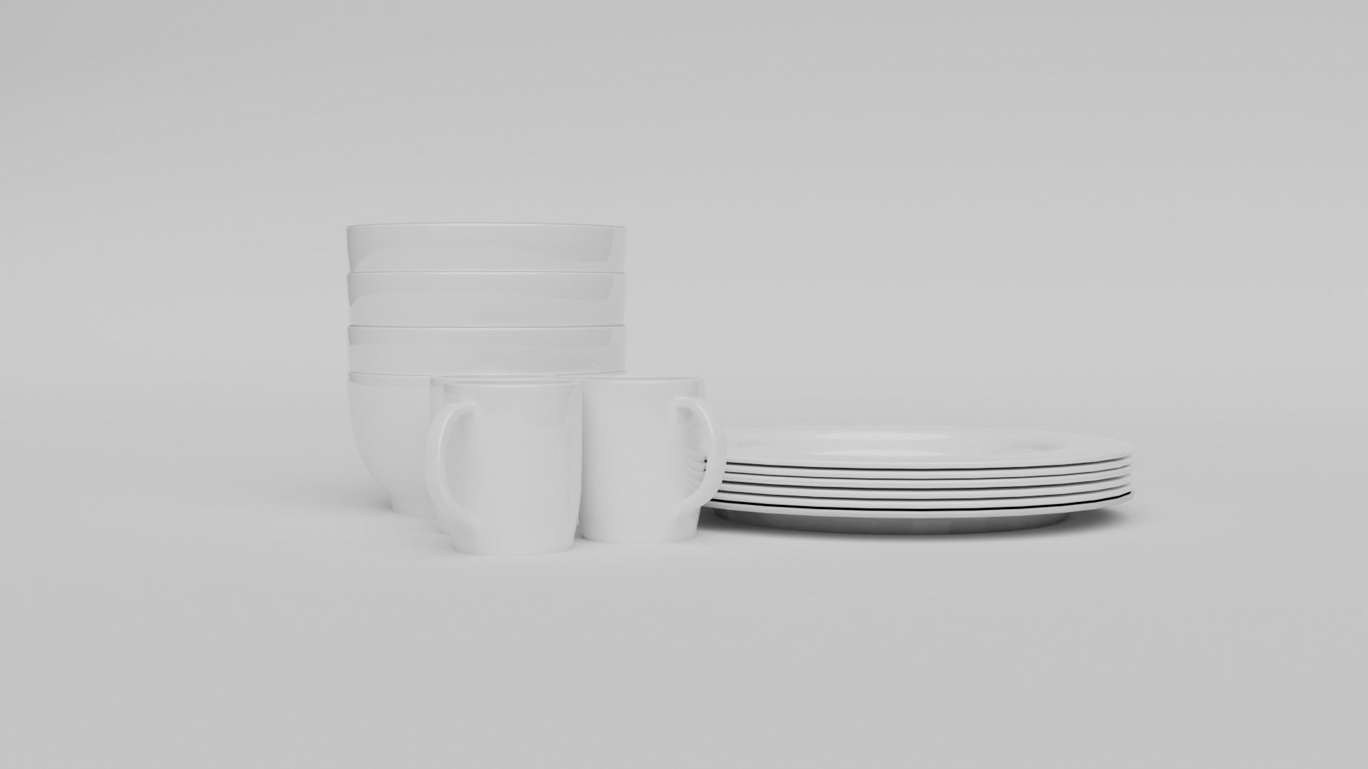 Dishes Free 3D model_2