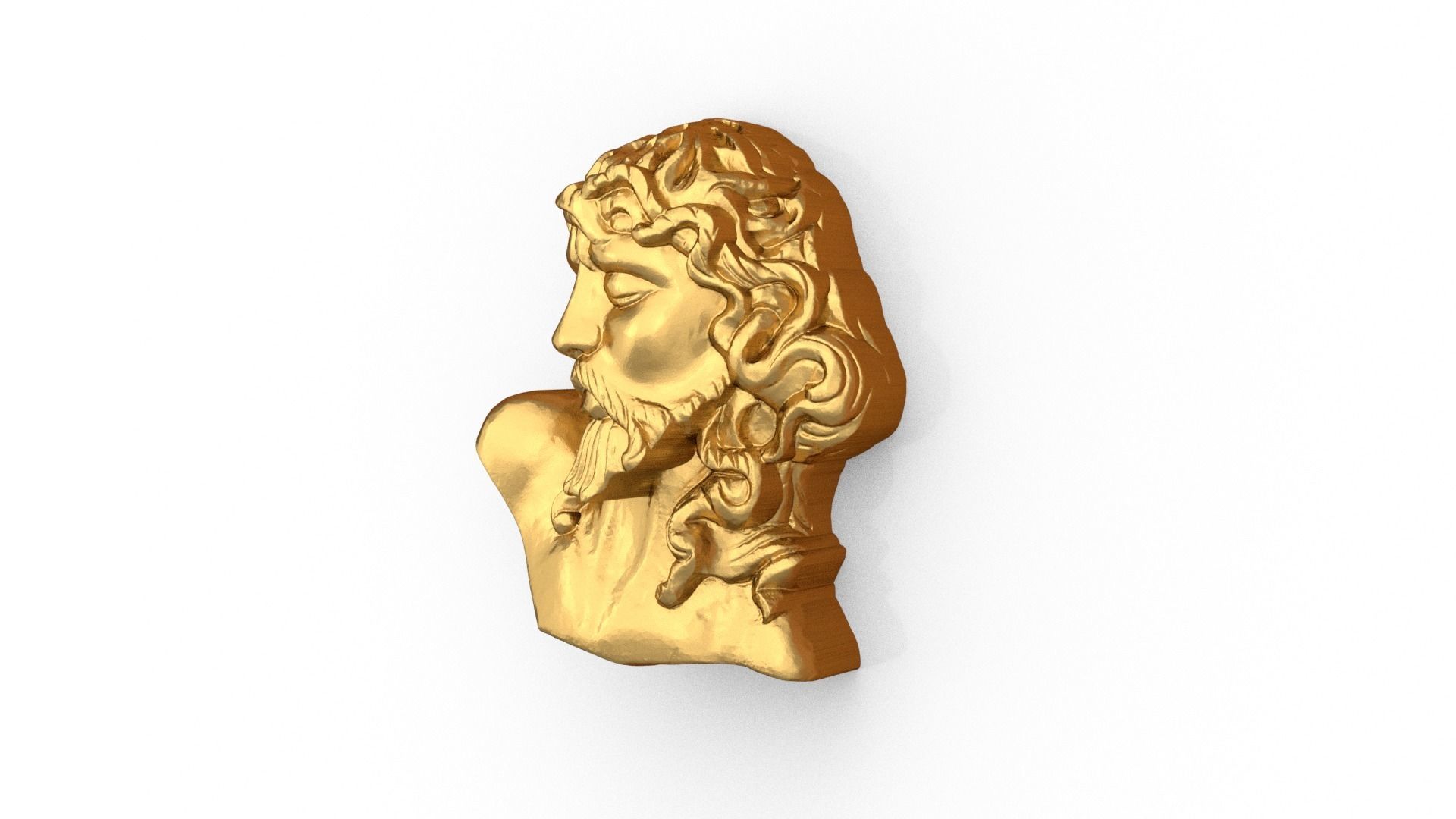 GREEK POSEIDON PENDANT 3D print model_1