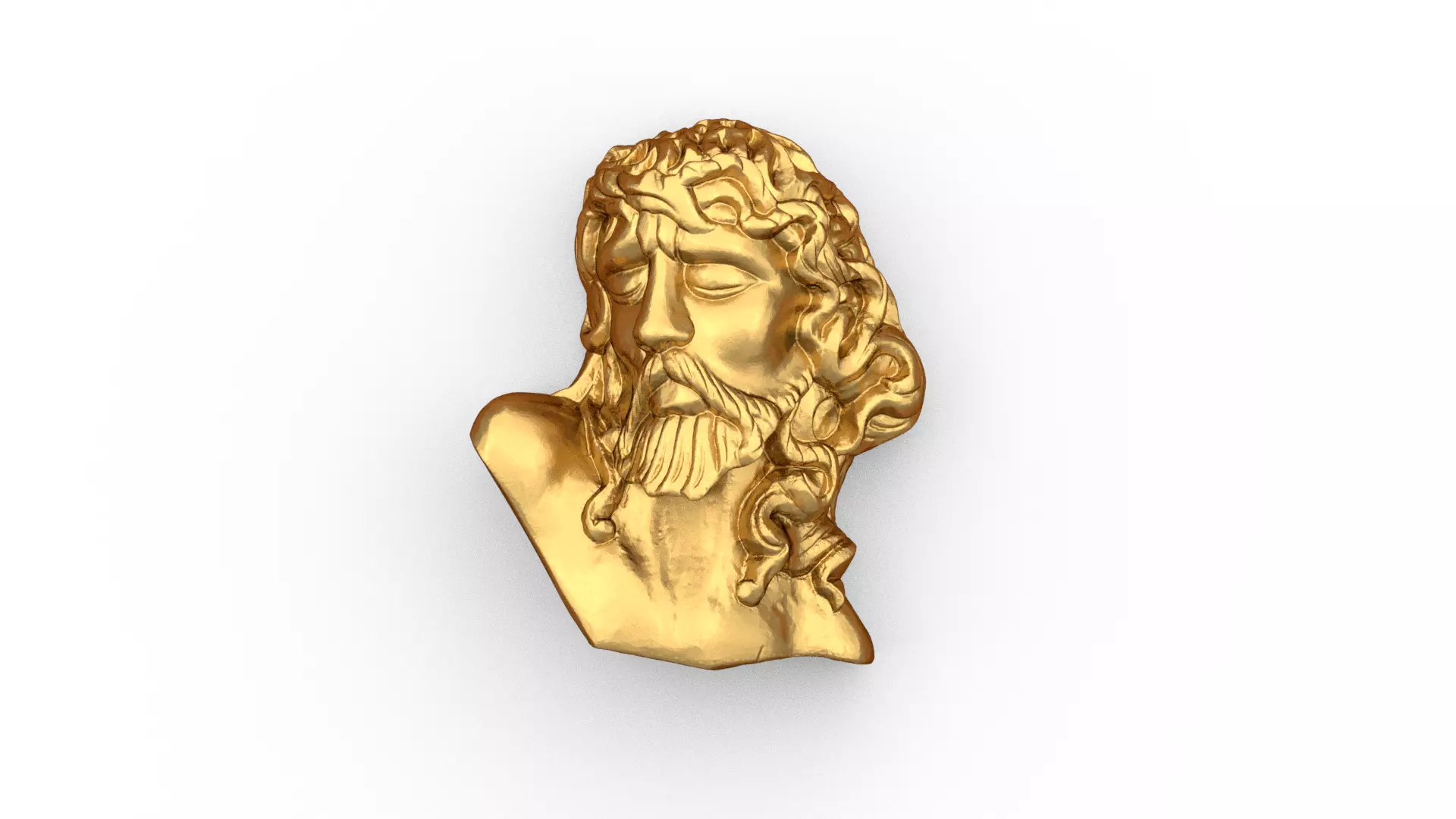 GREEK POSEIDON PENDANT 3D print model_0