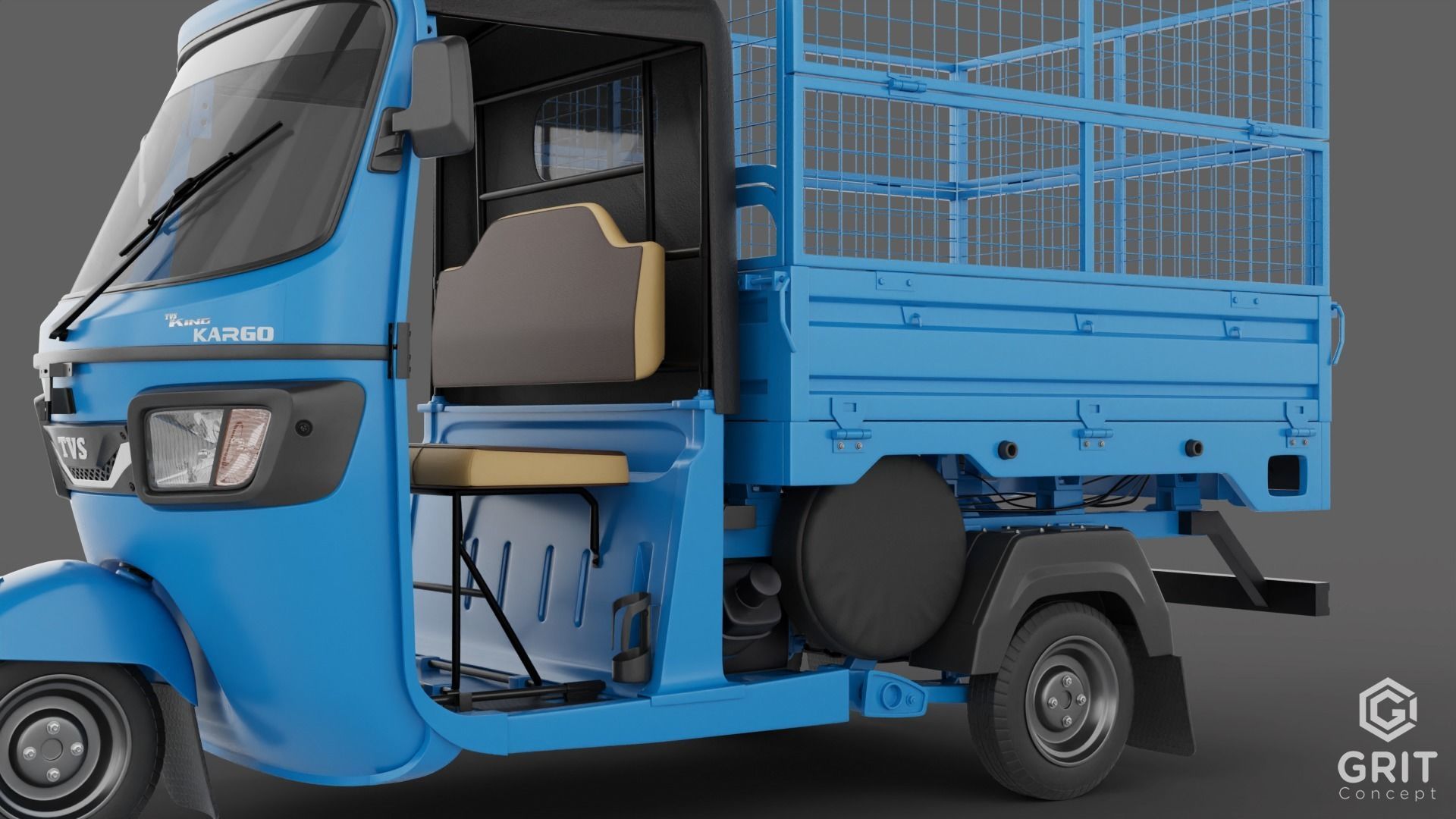 TRICYCLE - RICKSHAW BAJAJ  3D MODEL Low-poly 3D model 3D model_33