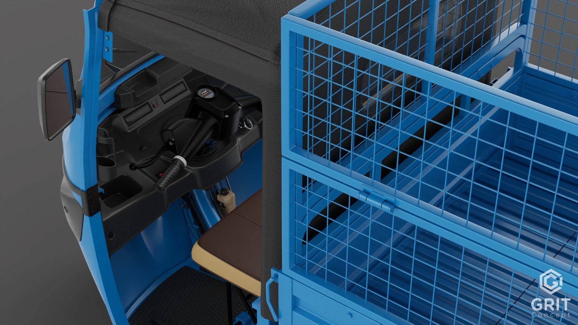 TRICYCLE - RICKSHAW BAJAJ  3D MODEL Low-poly 3D model 3D model_43