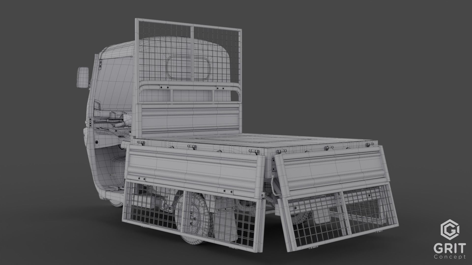 TRICYCLE - RICKSHAW BAJAJ  3D MODEL Low-poly 3D model 3D model_56