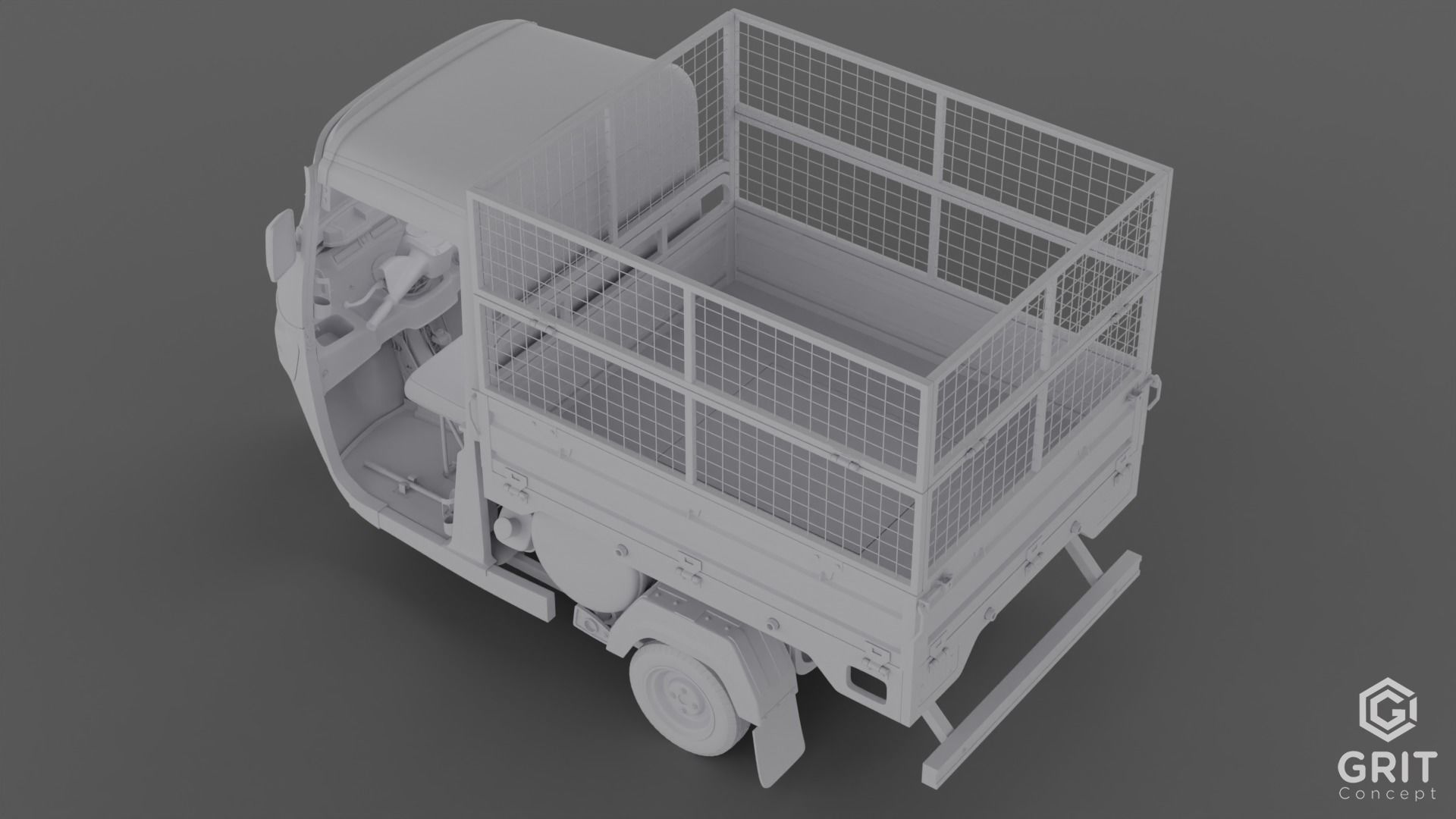 TRICYCLE - RICKSHAW BAJAJ  3D MODEL Low-poly 3D model 3D model_22