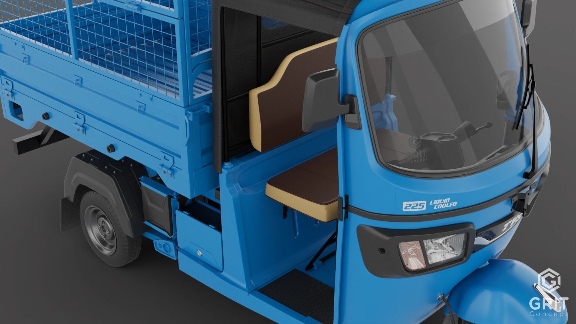 TRICYCLE - RICKSHAW BAJAJ  3D MODEL Low-poly 3D model 3D model_36