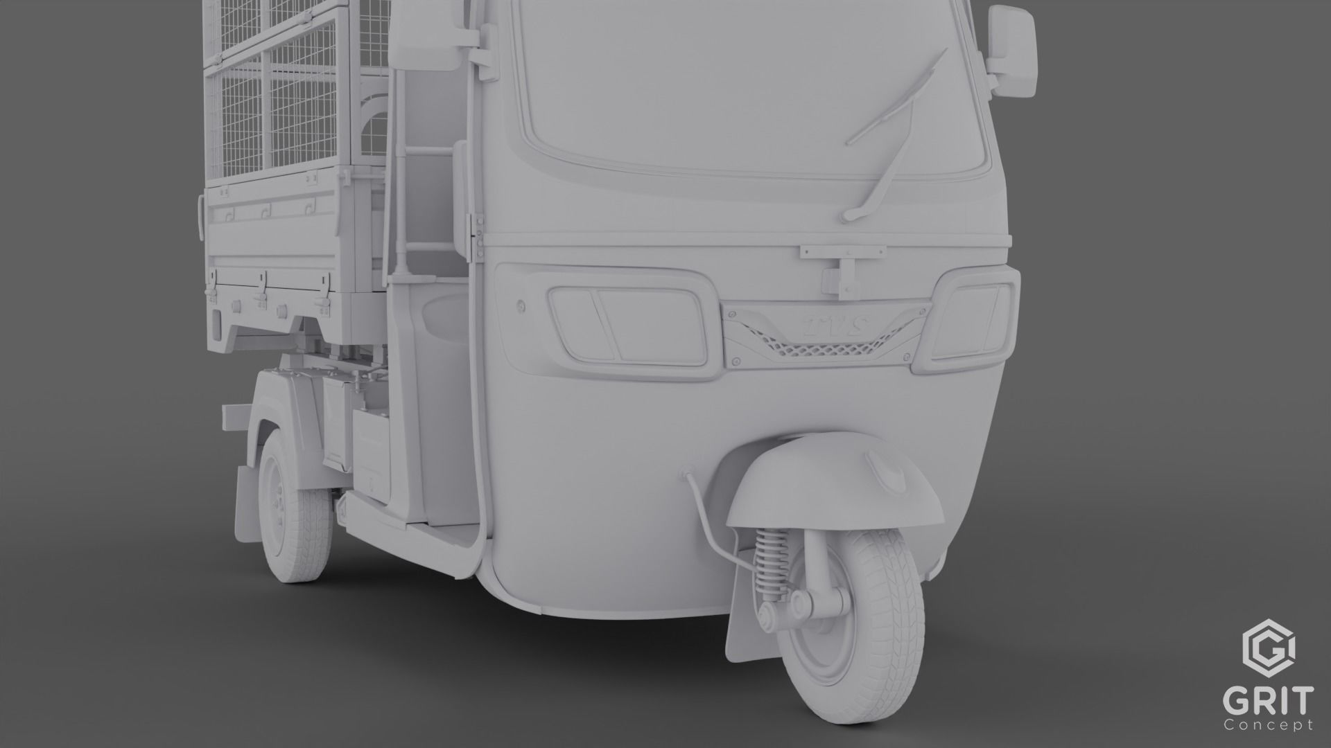 TRICYCLE - RICKSHAW BAJAJ  3D MODEL Low-poly 3D model 3D model_28