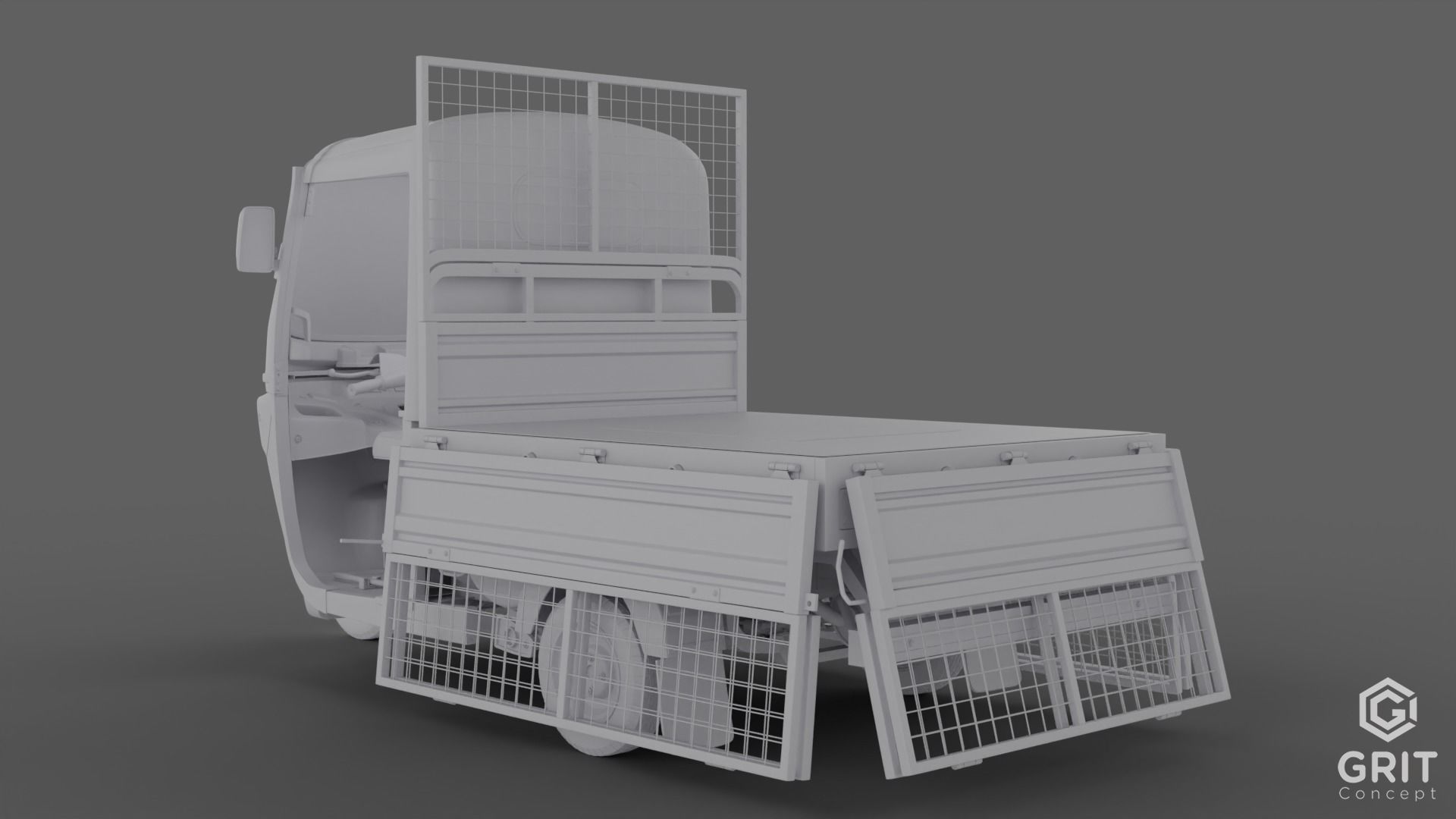 TRICYCLE - RICKSHAW BAJAJ  3D MODEL Low-poly 3D model 3D model_55