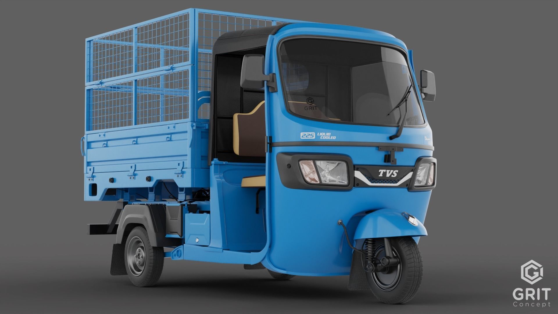 TRICYCLE - RICKSHAW BAJAJ  3D MODEL Low-poly 3D model 3D model_30