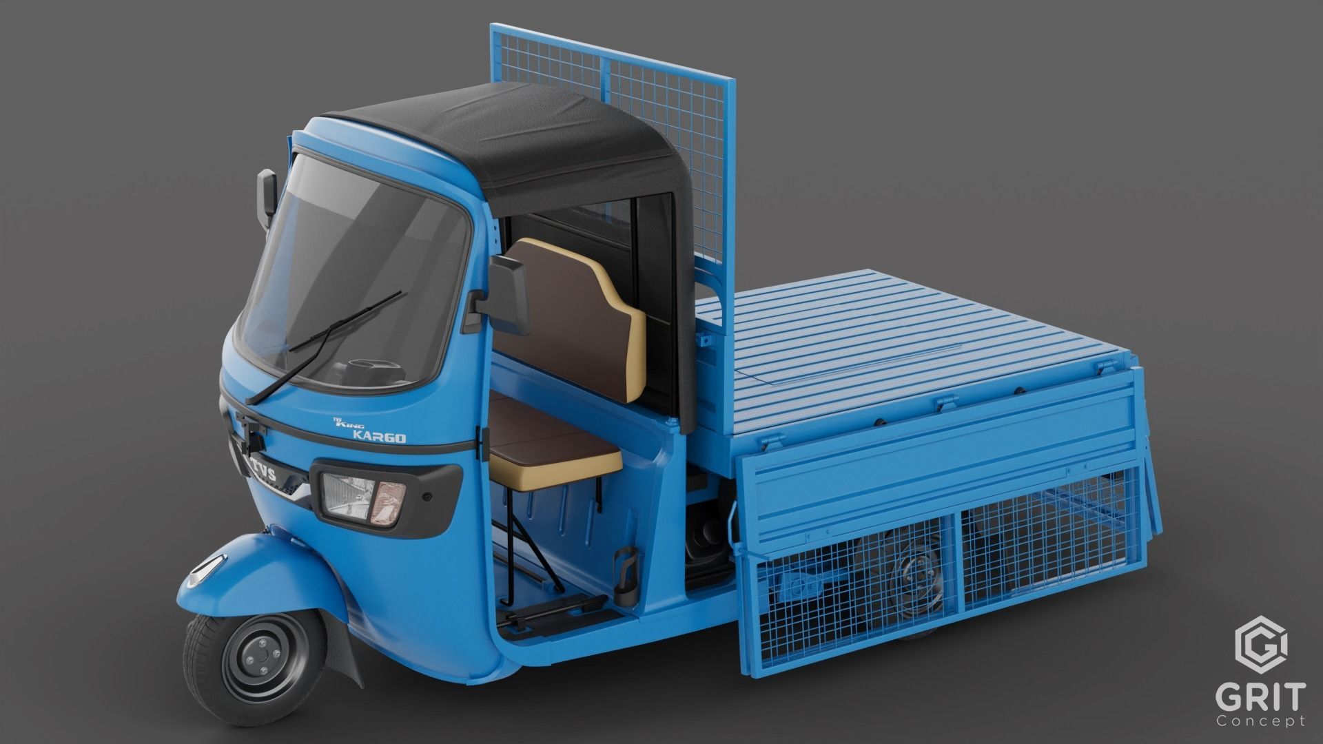 TRICYCLE - RICKSHAW BAJAJ  3D MODEL Low-poly 3D model 3D model_41