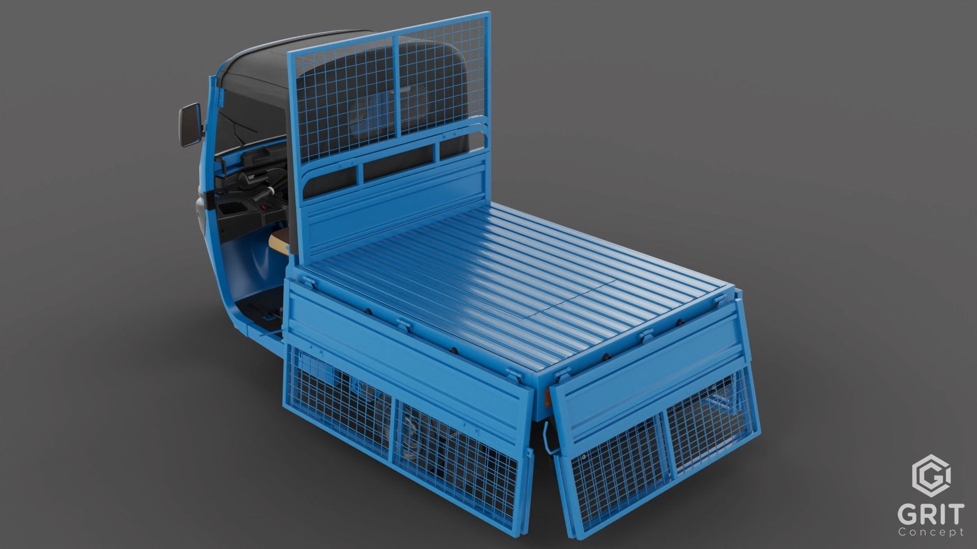 TRICYCLE - RICKSHAW BAJAJ  3D MODEL Low-poly 3D model 3D model_40