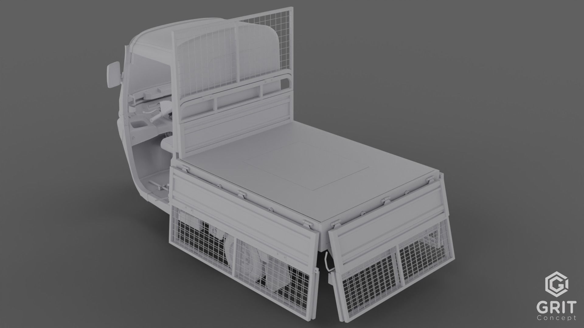 TRICYCLE - RICKSHAW BAJAJ  3D MODEL Low-poly 3D model 3D model_58