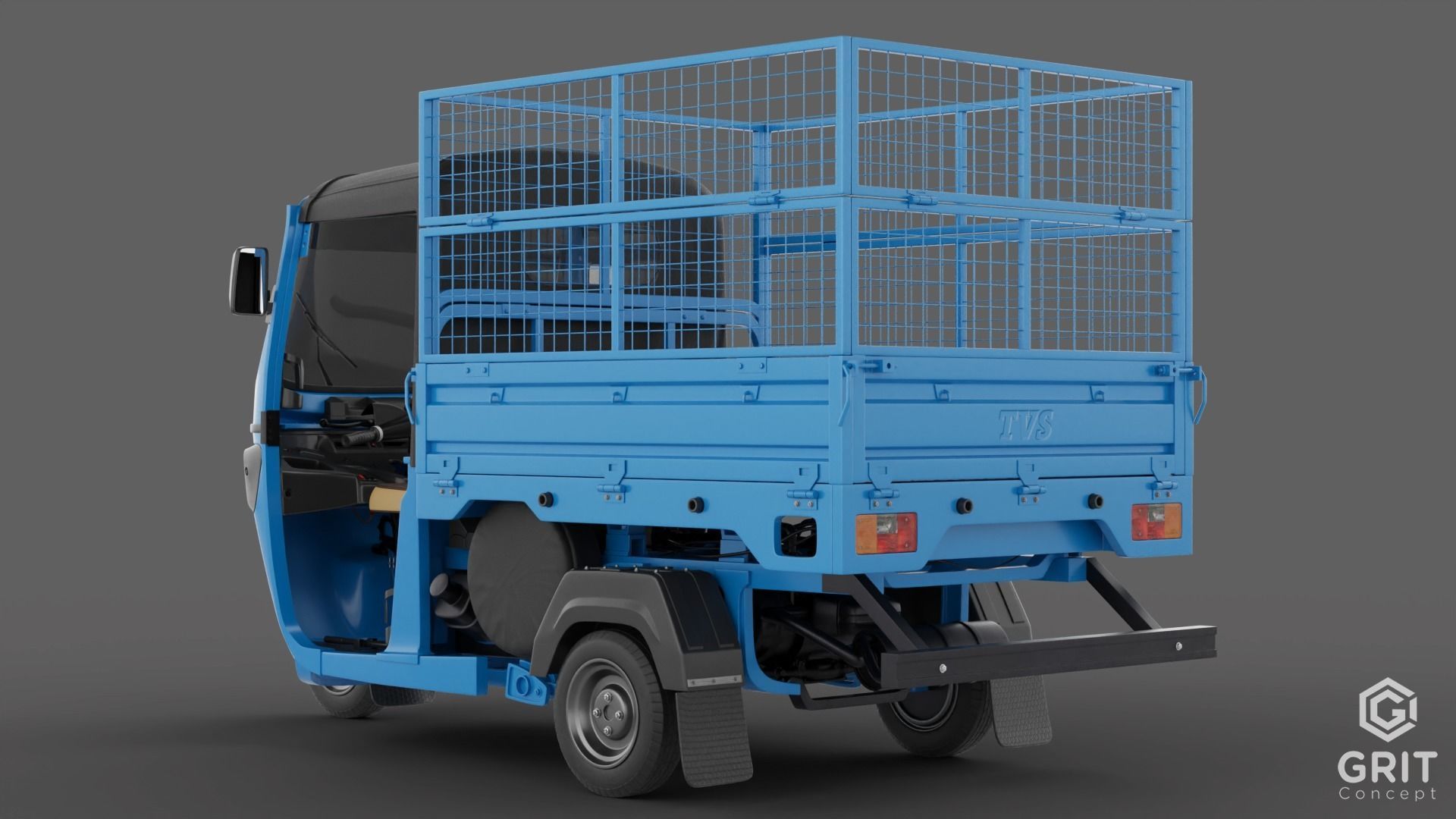 TRICYCLE - RICKSHAW BAJAJ  3D MODEL Low-poly 3D model 3D model_3