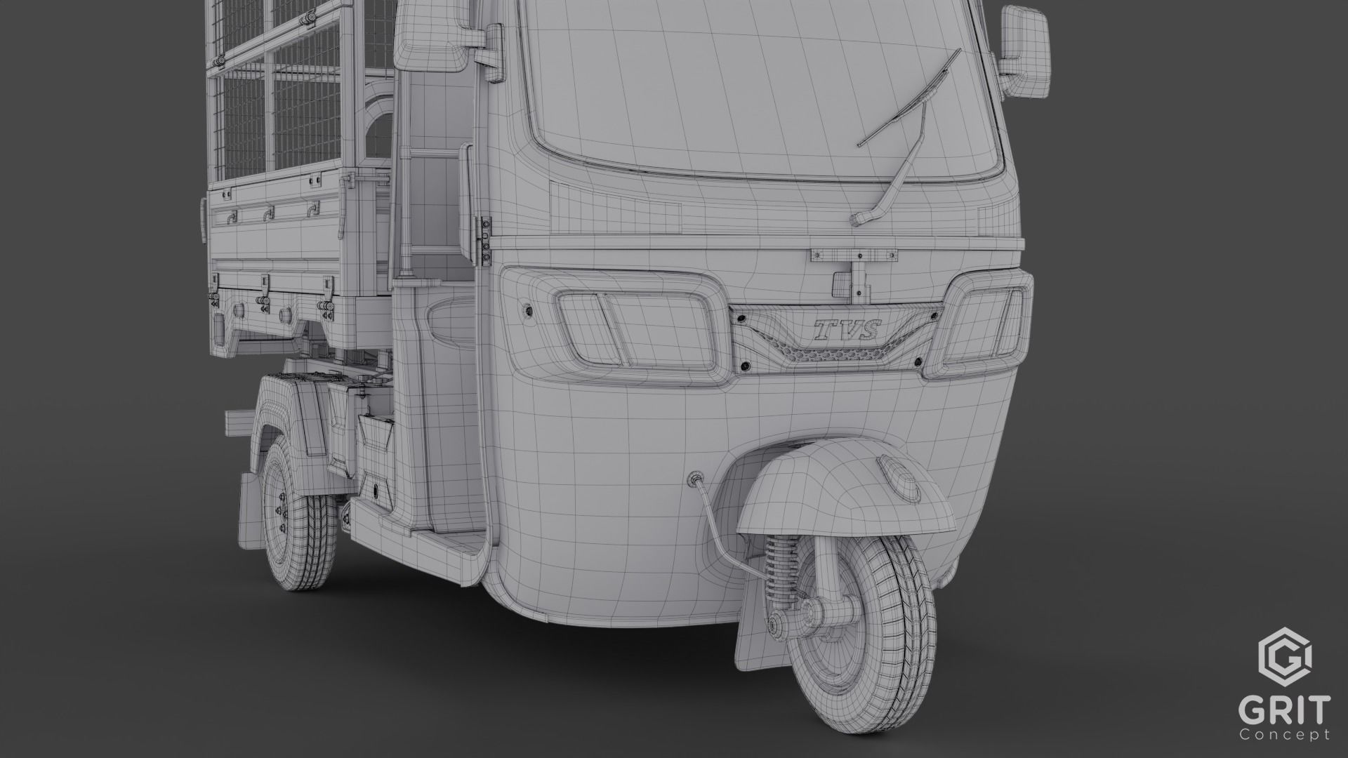 TRICYCLE - RICKSHAW BAJAJ  3D MODEL Low-poly 3D model 3D model_29