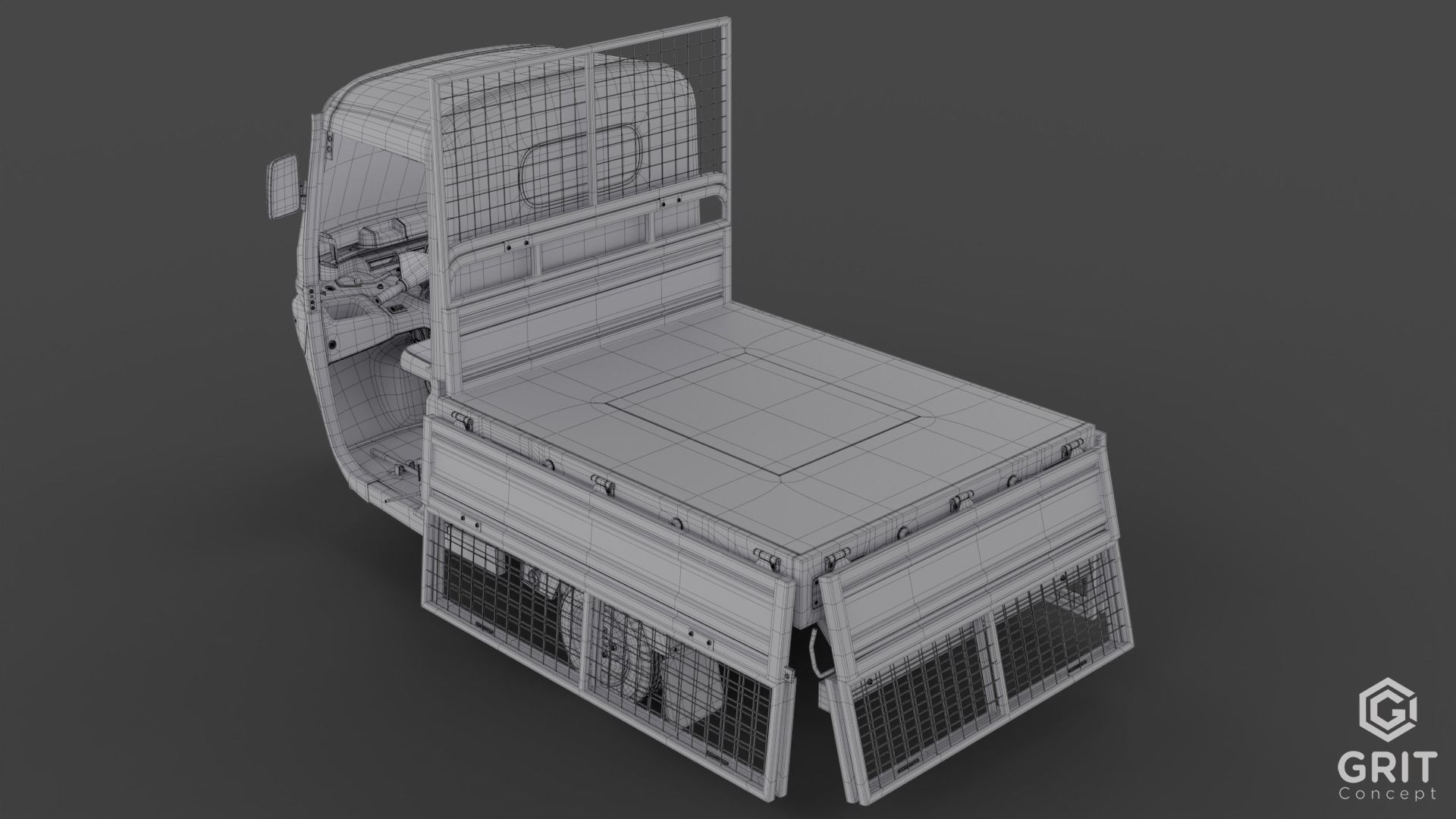 TRICYCLE - RICKSHAW BAJAJ  3D MODEL Low-poly 3D model 3D model_57