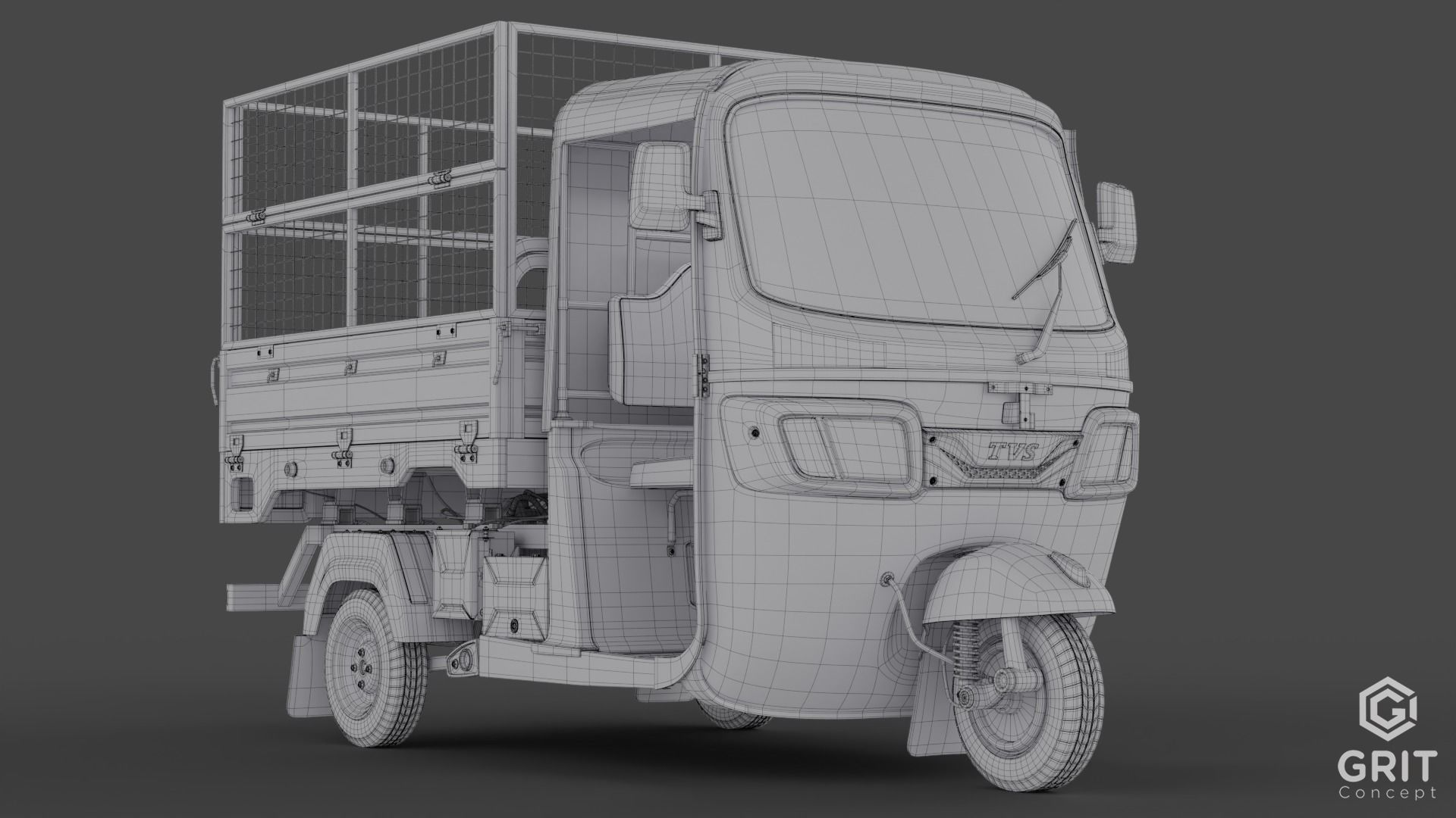 TRICYCLE - RICKSHAW BAJAJ  3D MODEL Low-poly 3D model 3D model_32