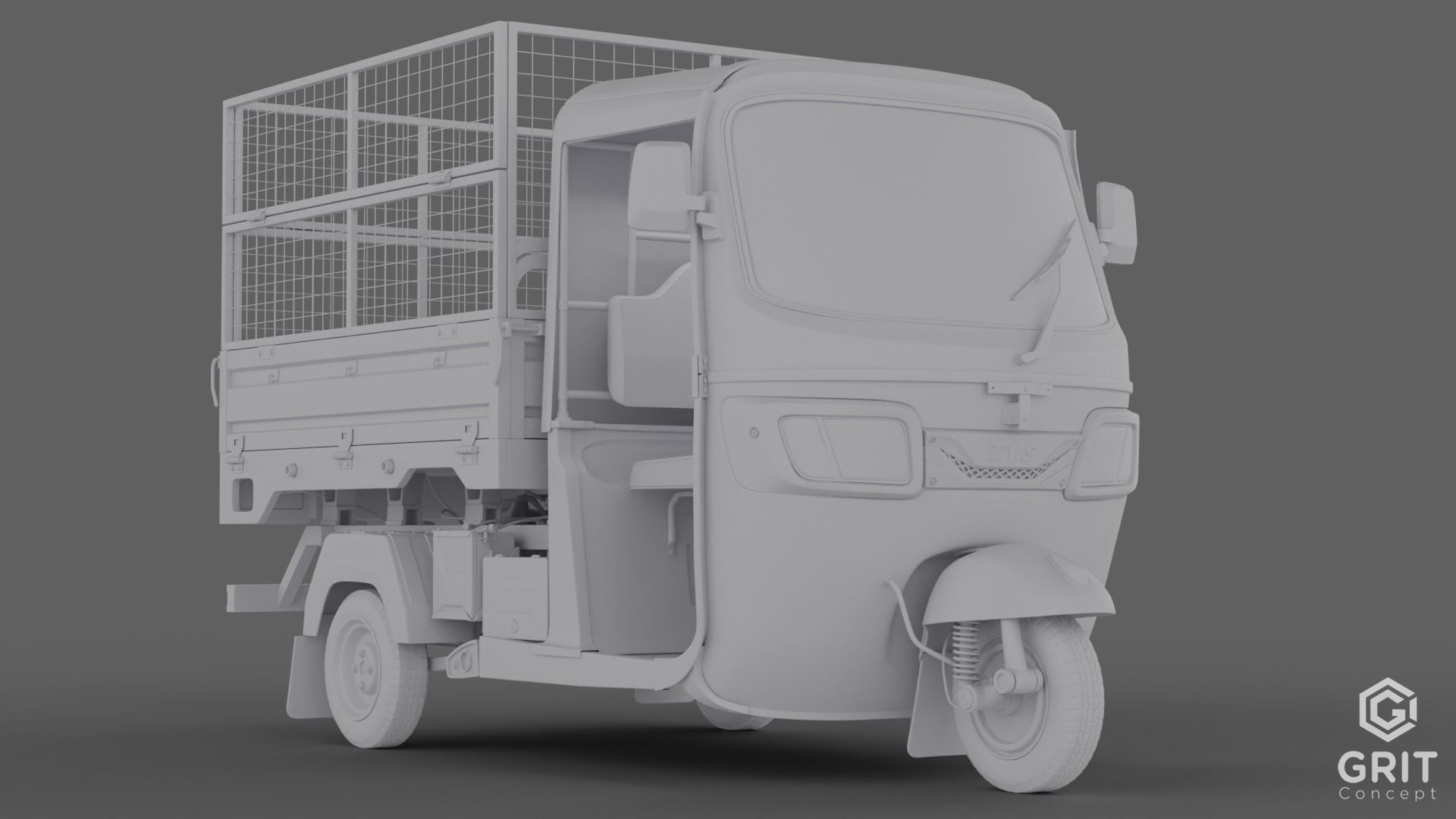 TRICYCLE - RICKSHAW BAJAJ  3D MODEL Low-poly 3D model 3D model_31