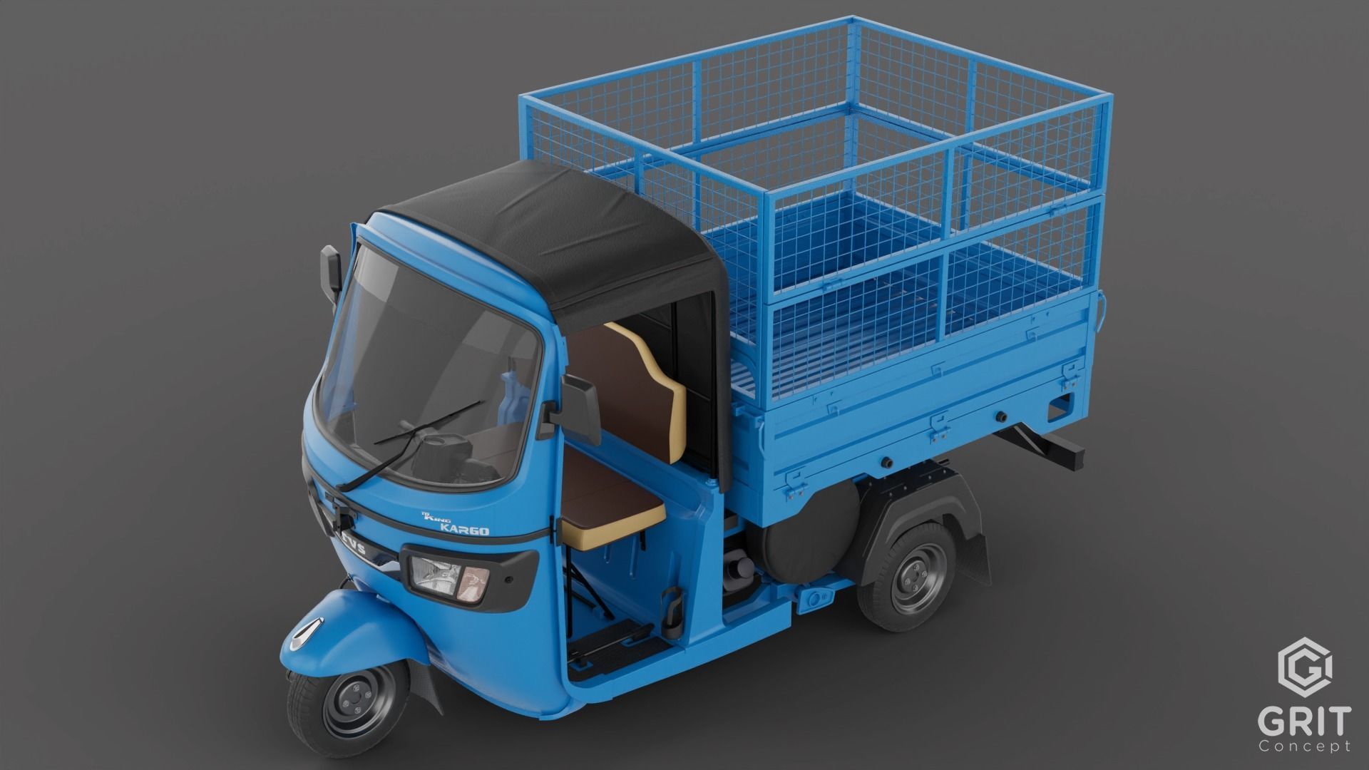 TRICYCLE - RICKSHAW BAJAJ  3D MODEL Low-poly 3D model 3D model_24