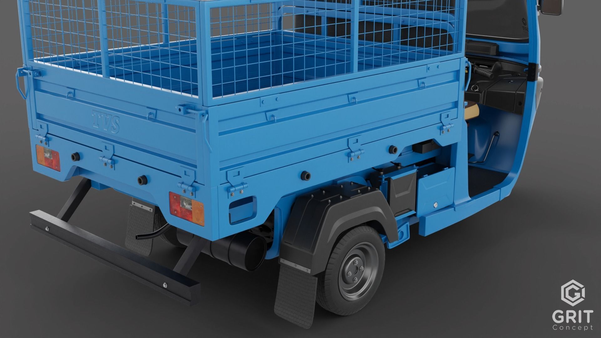 TRICYCLE - RICKSHAW BAJAJ  3D MODEL Low-poly 3D model 3D model_37