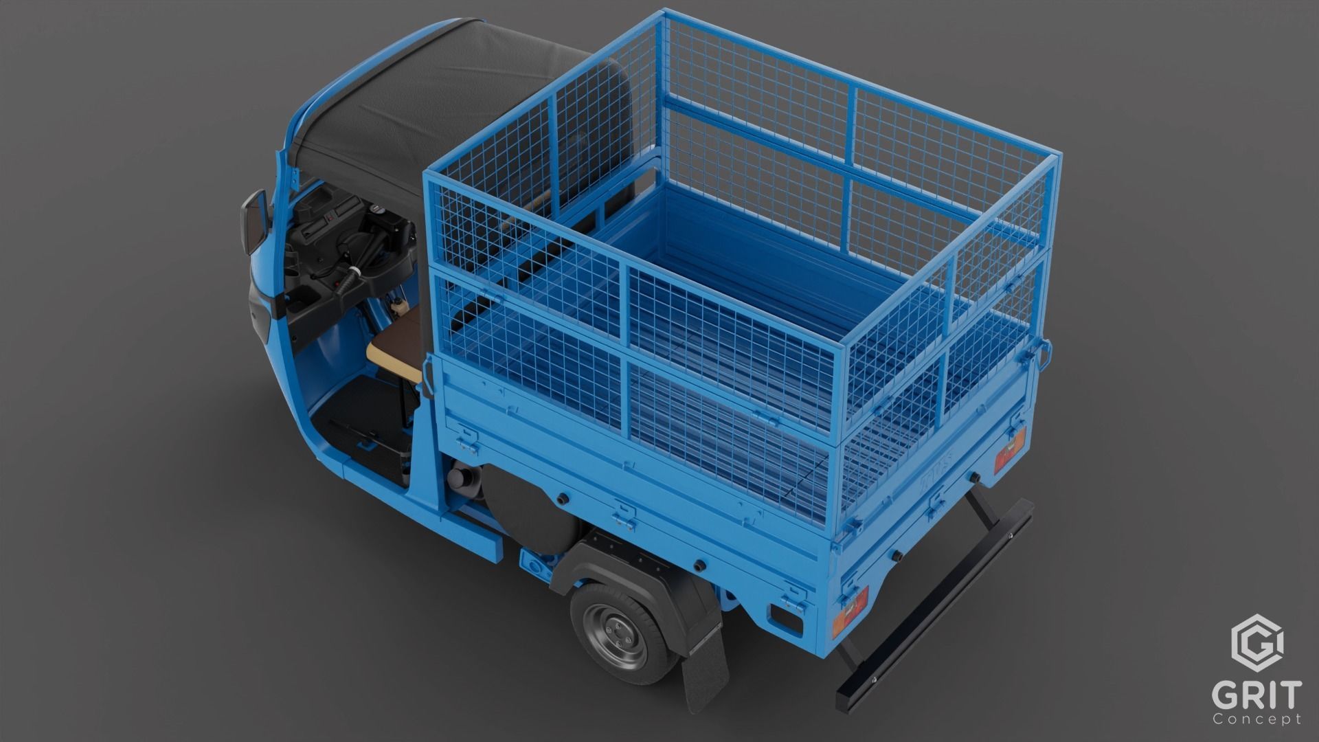 TRICYCLE - RICKSHAW BAJAJ  3D MODEL Low-poly 3D model 3D model_21