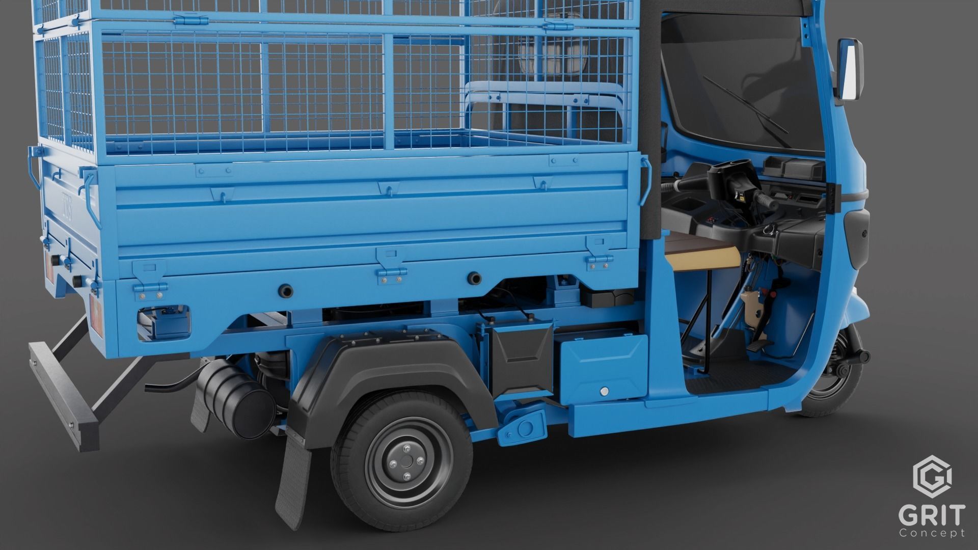 TRICYCLE - RICKSHAW BAJAJ  3D MODEL Low-poly 3D model 3D model_18