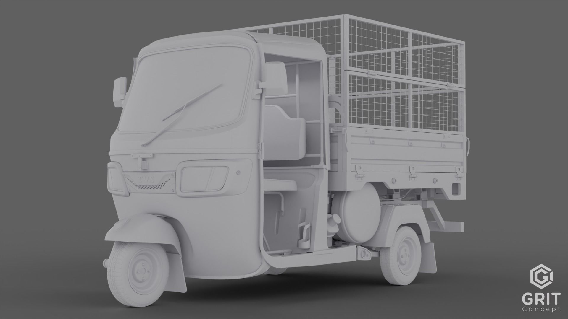 TRICYCLE - RICKSHAW BAJAJ  3D MODEL Low-poly 3D model 3D model_1