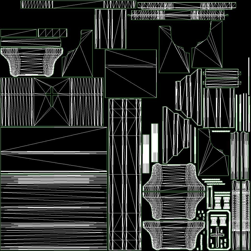Church Interior Low-poly 3D model_5