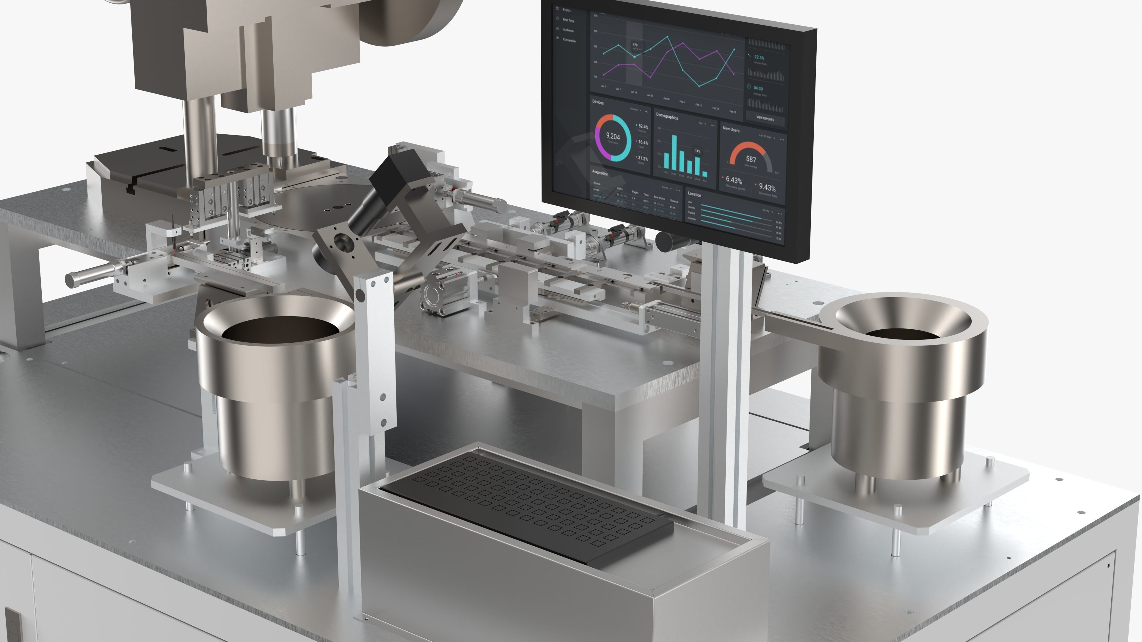 Automatic  Electronic Lock Assembly Machine 3D model_11