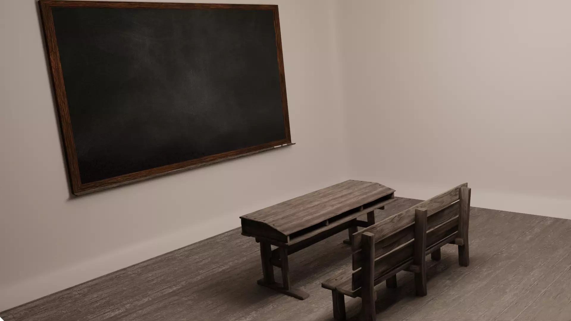 Old School Vintage Desk Free 3D model