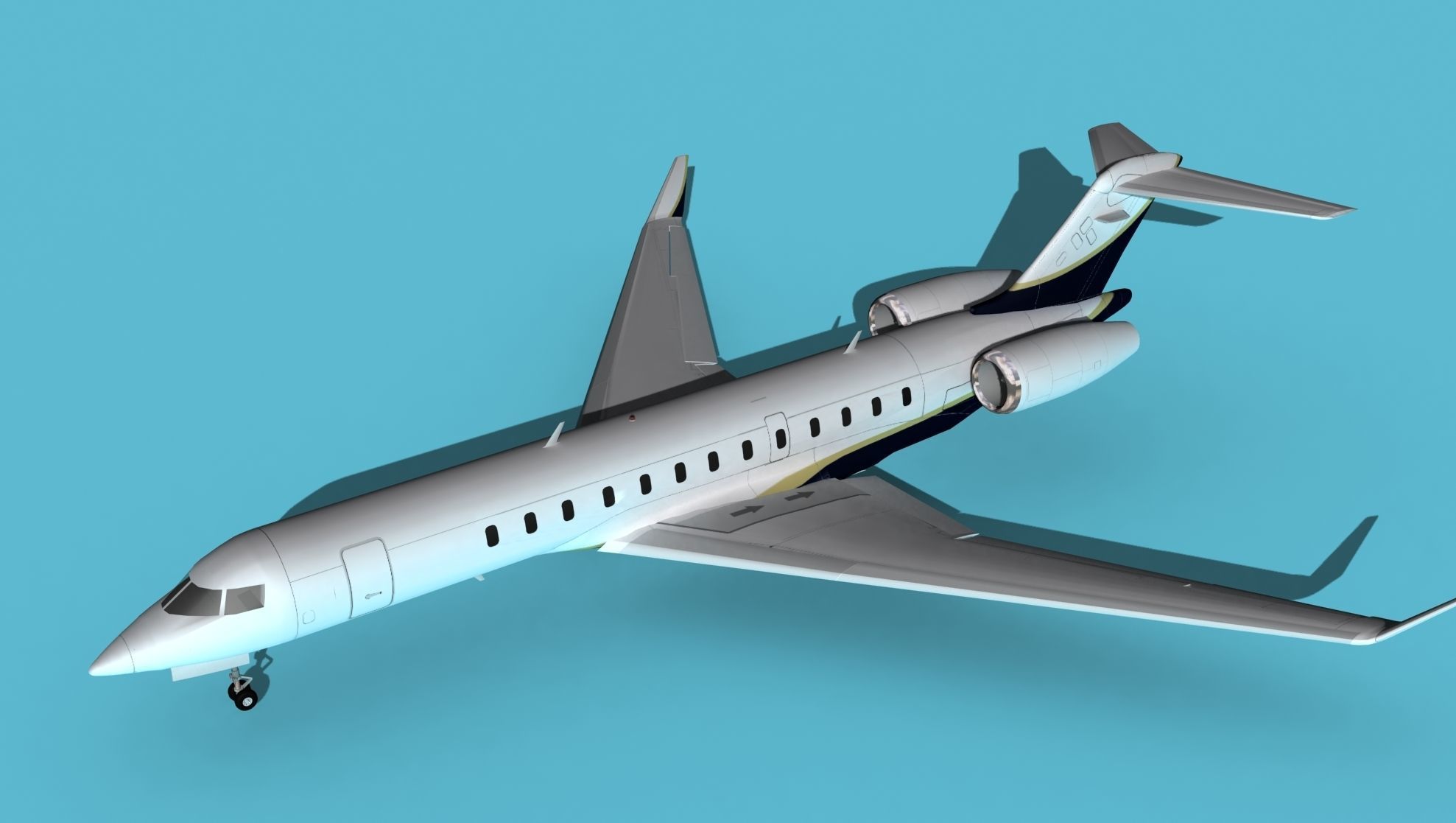 Bombardier Global 7000 V05 3D model_10