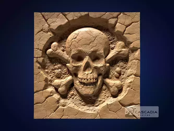 Skull Crossbones - CNC Router Carving Casting skeleton
