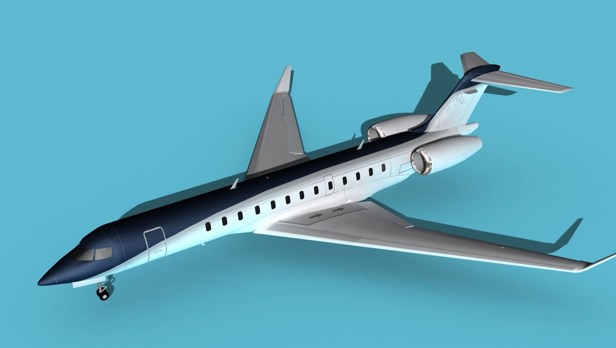 Bombardier Global 7000 V07 3D model_10