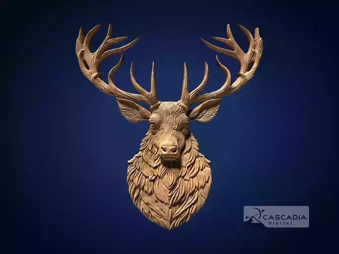 Deer Head - CNC Router Carving Casting animal wildlife