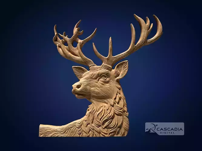 Deer Head - CNC Router Carving Casting animal wildlife