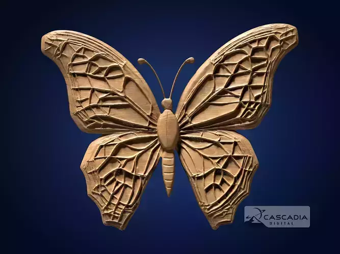 Butterfly Geometric - CNC Router Carving Casting insect