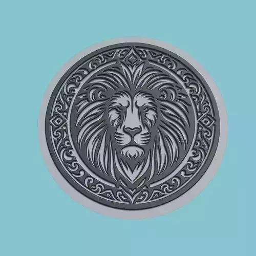 Lion Animal Medallion