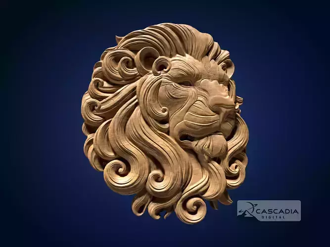 Lion Head - CNC Router Carving Casting animal wildlife