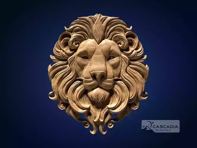 Lion Head - CNC Router Carving Casting animal wildlife