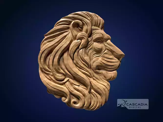 Lion Head - CNC Router Carving Casting animal wildlife