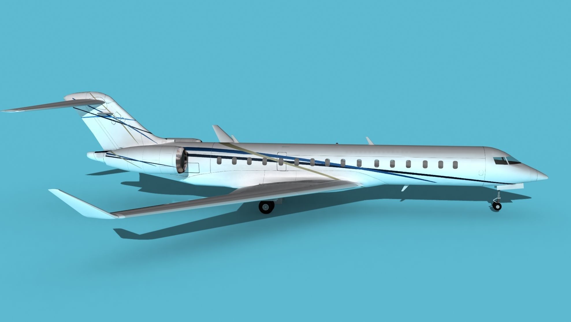 Bombardier Global 7000 V11 3D model_4