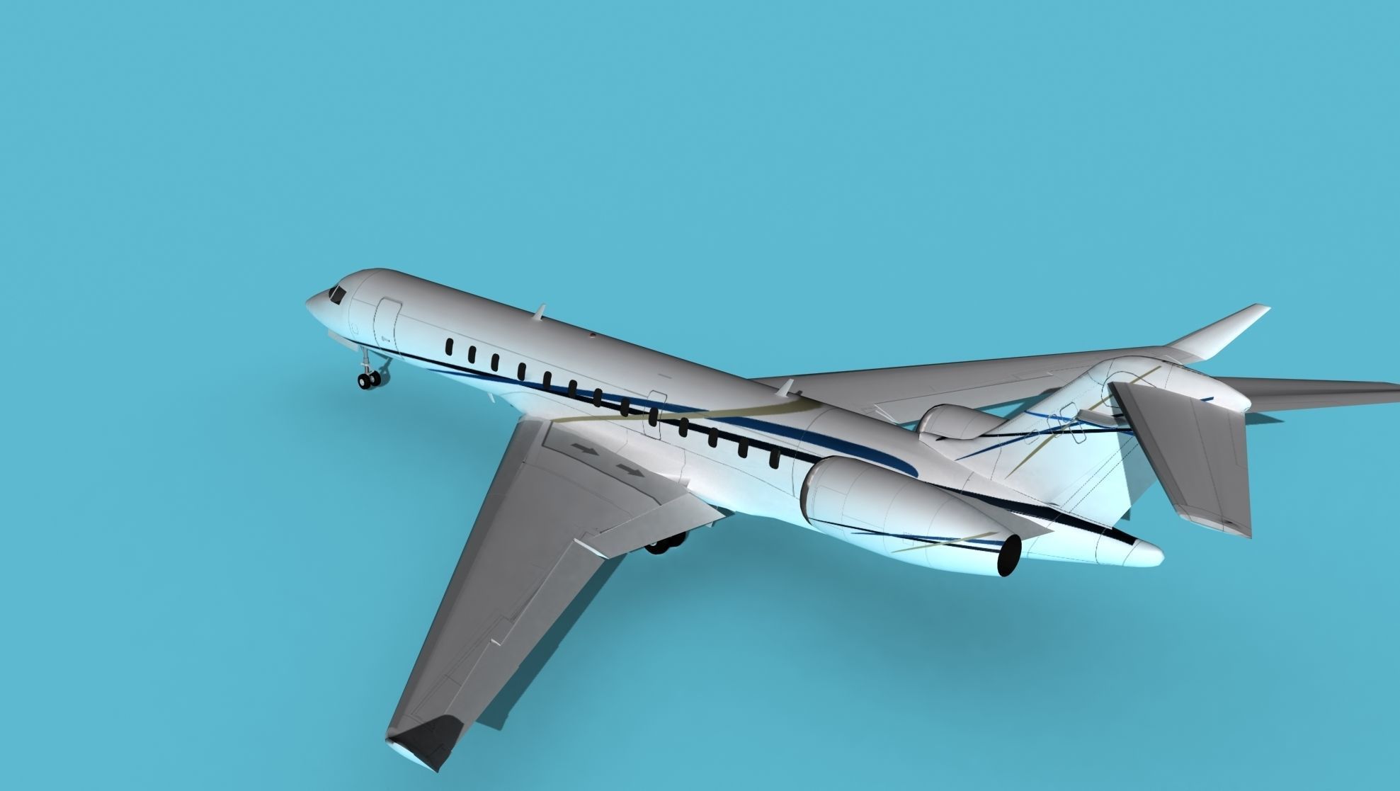 Bombardier Global 7000 V11 3D model_8