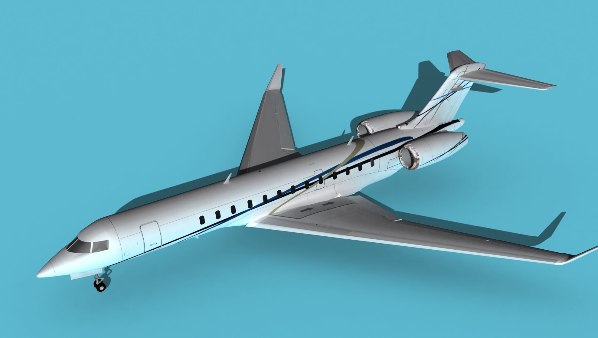 Bombardier Global 7000 V11 3D model_10